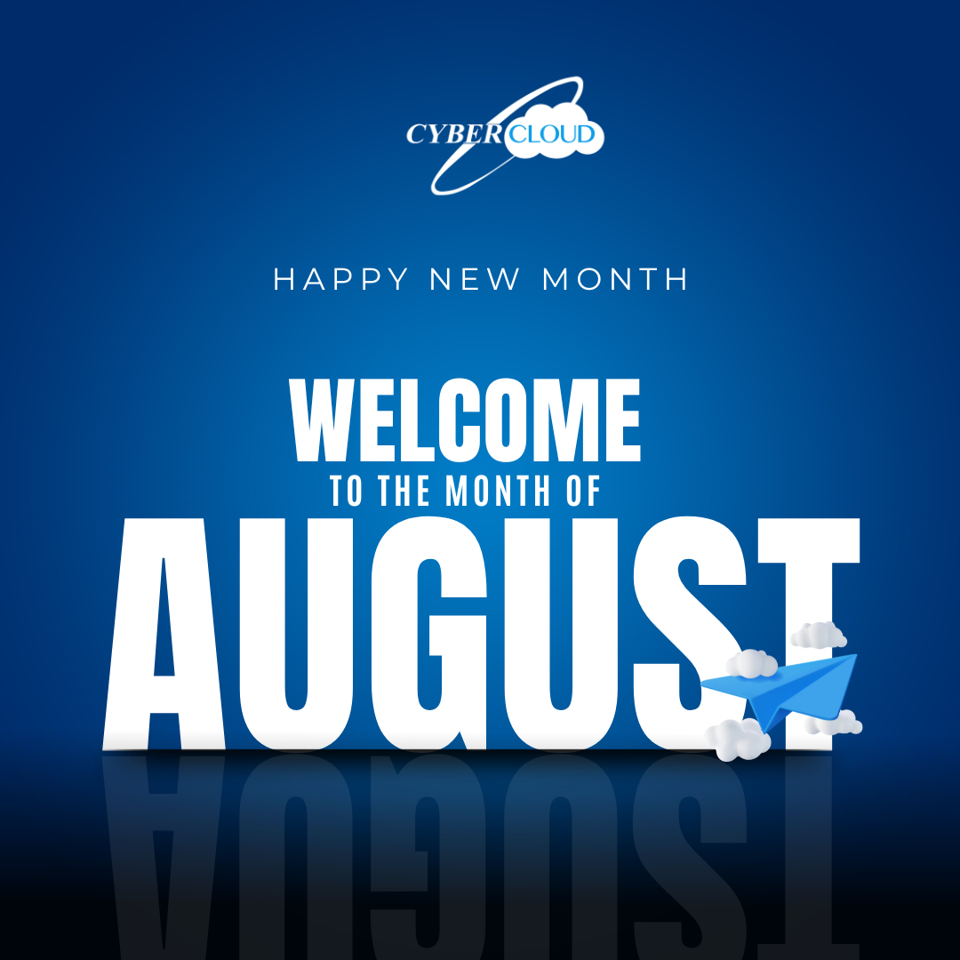 cybercloudnaija's tweet photo. Happy new month of August, welcome to the month of endless possibilities.

#newmonth #August #cloudcomputing #cybercloud https://t.co/EN3EAtoQLq