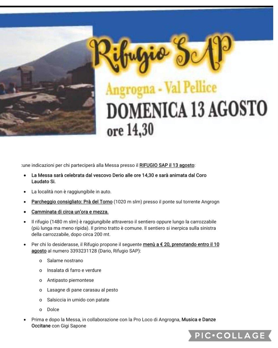 EnsembleSi's tweet photo. Ultimo appuntamento con il vescovo Mons. Derio Olivero per le messe in valle 2023 https://t.co/Esa13CcREU