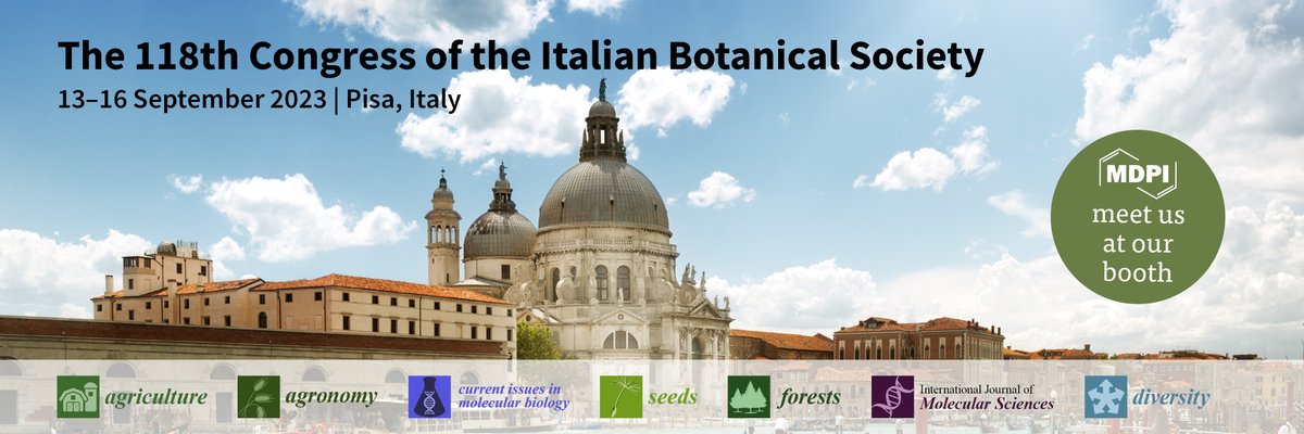 SeedsMdpi's tweet photo. Meet Us at our #booth! We will attend the 118th Congress of the Italian Botanical Society, 13–16 September 2023, Pisa, Italy 
🔗https://t.co/yXUPjR5Jj0 
🔍More details about the conference: https://t.co/Tzz0b2Dxt5 
#SeedsMdpi #conference #botanical https://t.co/c7et7upBs4