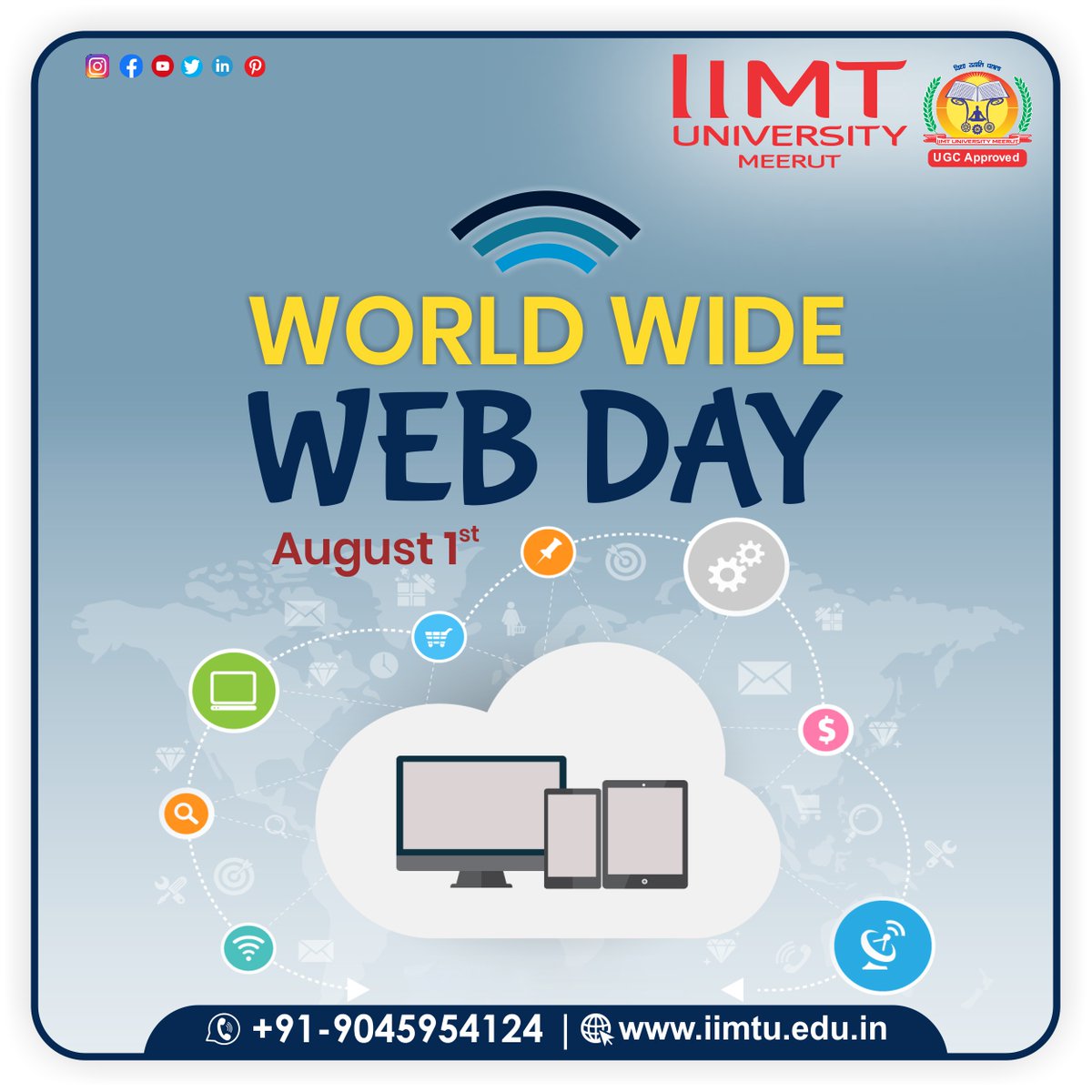 IIMT_U's tweet image. On World Wide Web Day, let's remember the visionaries who made the Internet accessible to all, fostering a more inclusive and connected society.
#WorldWideWeb #WebTechnology #INTERNET
iimtu.edu.in | Helpline +91-9045954124
#IIMTU #AdmissionsOpen2023 #IIMTMeerut
