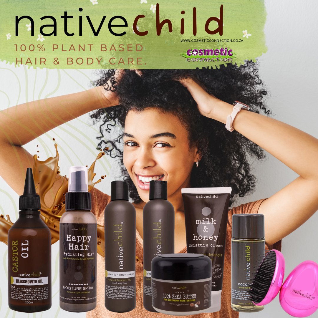 CosmeticConnec3's tweet image. Native Child - 100% Plant-Based Hair &amp;amp; Body Care! Available At All Cosmetic Connection Stores Nationwide!
Shop Online At cosmeticconnection.co.za
#nativechild #naturalhair #haircare #naturalskin #skincare #cosmeticconnection #bestdeals