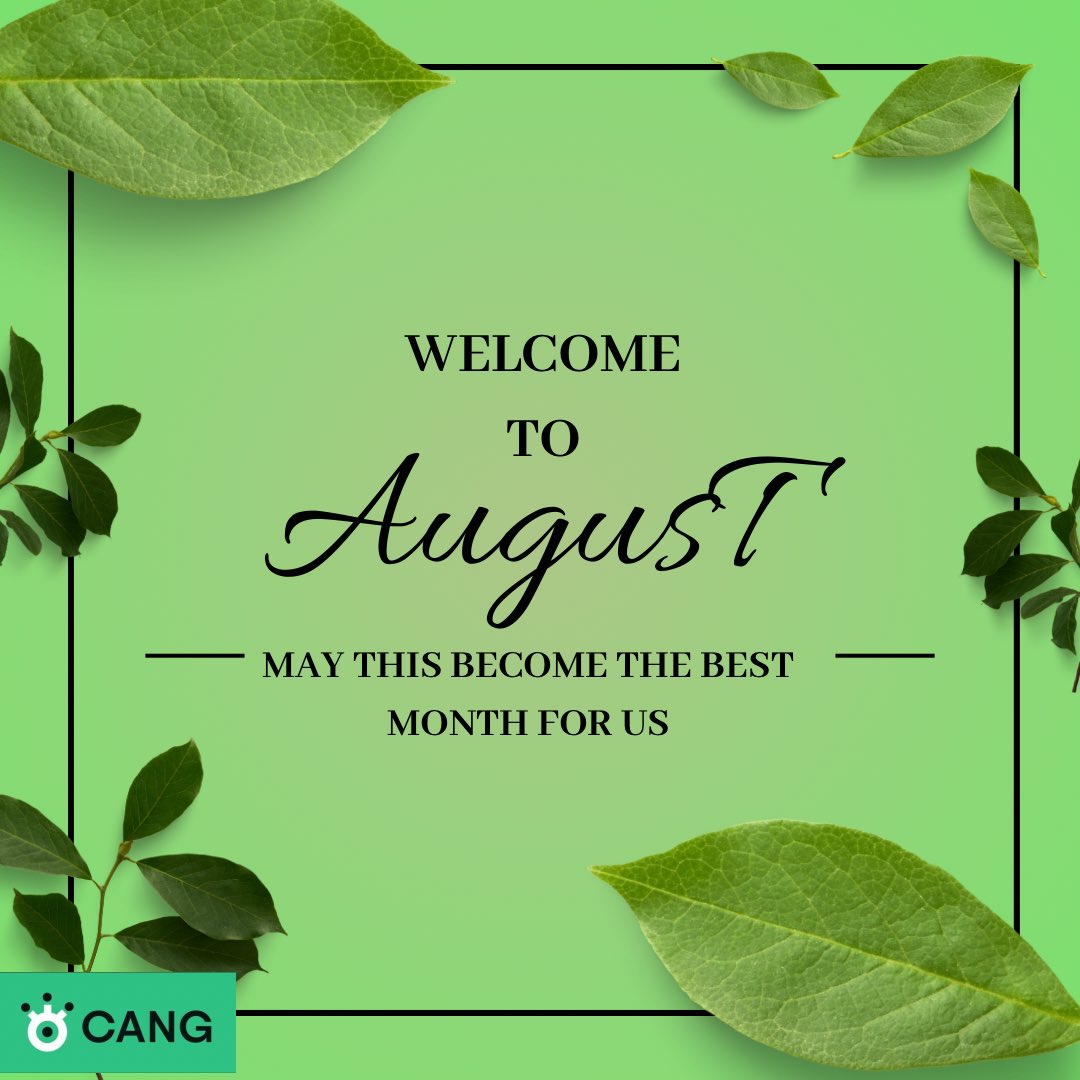 Happy new month to our beautiful CANG family. May this month usher in the best opportunities and blessings to us all. 

#happynewmonth #august #newmonth #makethemostofit #makeitcount #begood