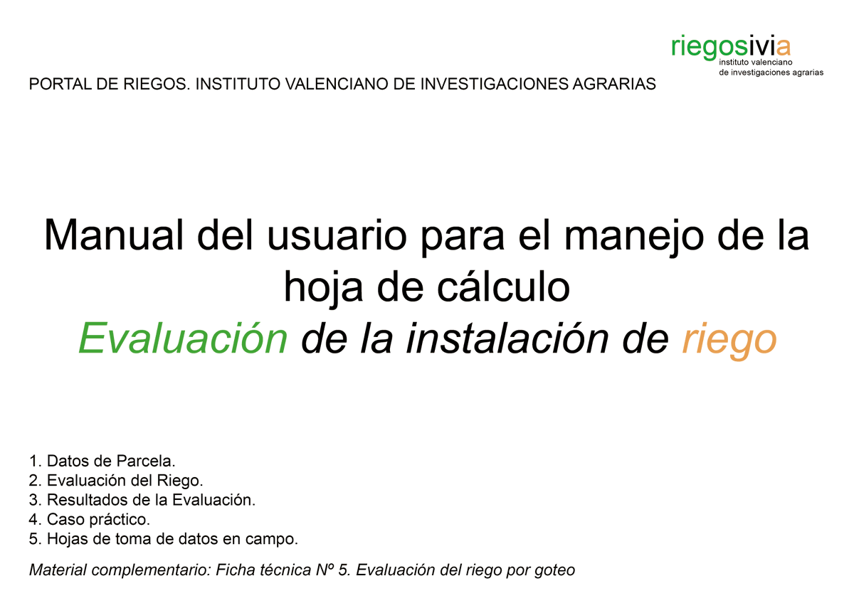 IviaRiegos's tweet photo. ¿Tu sistema de riego no funciona bien😰? Desde @GVAivia hemos preparado unos documentos 📝que te servirán para realizar una Evaluación de la instalación de riego 💯. Disponible para descargar en: https://t.co/XrAB84copw #TransferenciaReal https://t.co/hxuZZyCMmP