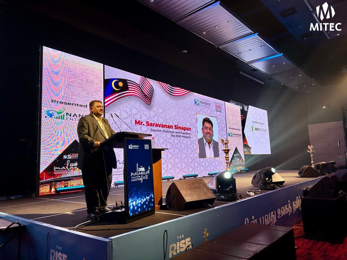 MITEC_MY's tweet photo. 3 successful days of The RISE Malaysia, the 11th Global Summit of Tamil Entrepreneurs &amp; Professionals 2023 at MITEC have come to an end. https://t.co/uPeISZc6dr