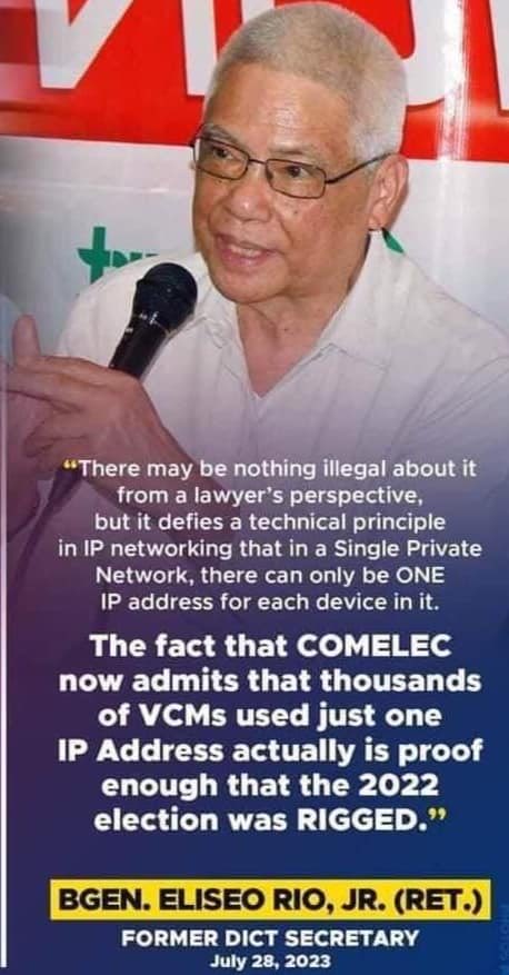 shamrocker_oo_'s tweet image. There is substantial evidence presented by former DICT Sec Gen Eliseo Rio Jr that #Election2022 was rigged and COMELEC Chairman George Garcia admitted to an irregularity that took place.

Walang kredibilidad si Garcia. Kung matino yan, he would have  handed in his resignation.