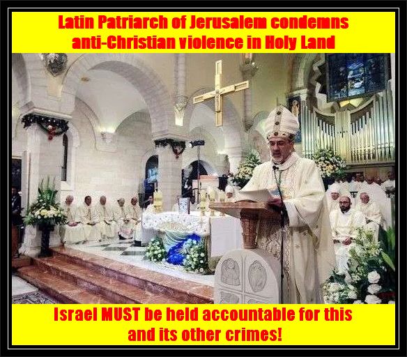 revhumanrights's tweet photo. Under the new far-right government in Israel tremendous increase in hate crimes against Christians.  Israel fails to protect Christians and Muslims.  This must STOP!

‘The escalation is frightening’: Jerusalem Christians fear for their future https://t.co/Vn0TgHC2Y7 

#STOPISRAELICRIMES
#UN2oPts #USAStopFundingIsrael
#JusticeForShreen #FreeAhmadManasra
#ICC4IsraelNOW

.@antonioguterres
.@sec_council
.@UN_PGA
.@IntlCrimCourt
.@FranceskAlbs
.@POTUS
.@SecBlinken
.@SenFeinstein
.@AlexPadilla4CA
.@ScottPetersSD
.@SenateDems
.@SenateGOP
.@HouseDemocrats
.@HouseGOP
.@RashidaTlaib
.@AOC
.@alisonweir
.@RamzyBaroud
.@StanleyCohenLaw
.@amnestyusa
.@AnonymousOfcl
.@MarkRuffalo
.@bano_sanjeeda
.@stevesd619
.@revhumanrights
.@mikopeled
.@Ilhan
.@omarsuleiman504
.@PalestineChron
.@ifamericansknew
.@codepink 
.@ApartheidReview