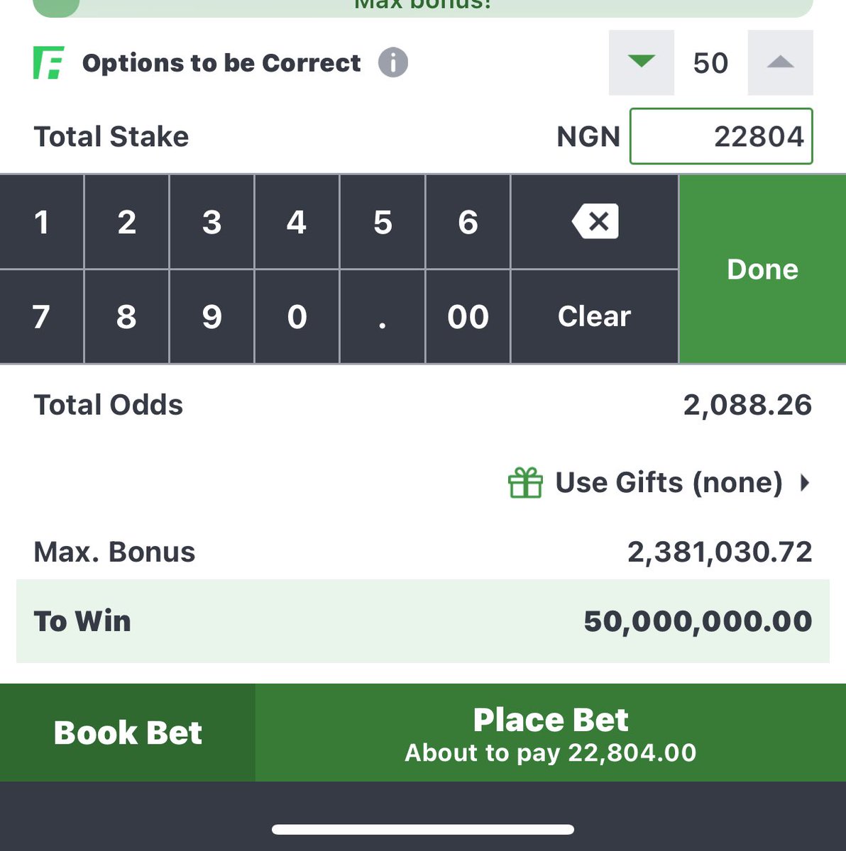 sportupdateA's tweet photo. This option gonna win us 50millions 

Dropping code soon 

RT and like https://t.co/f5IY1p1au5