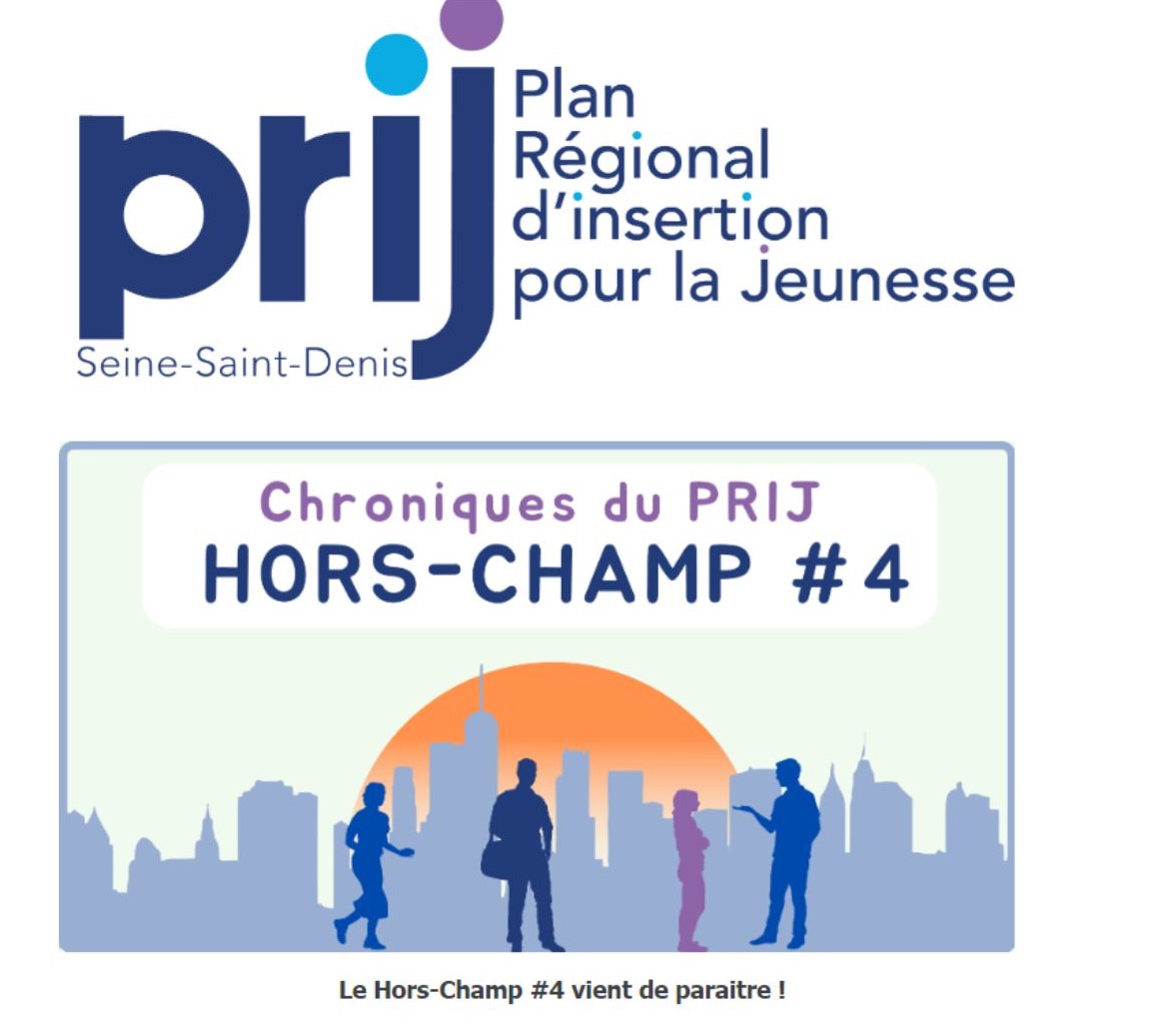Découvrez la newsletter du mois de juillet du #PRIJ93 👉urlz.fr/n13C 
📷Au programme: le nouveau Hors-Champ, la plénière du PRIJ et les événements 🚨de septembre !
Pour faire parti de la liste de diffusion : contact@prij93.fr📷 💡