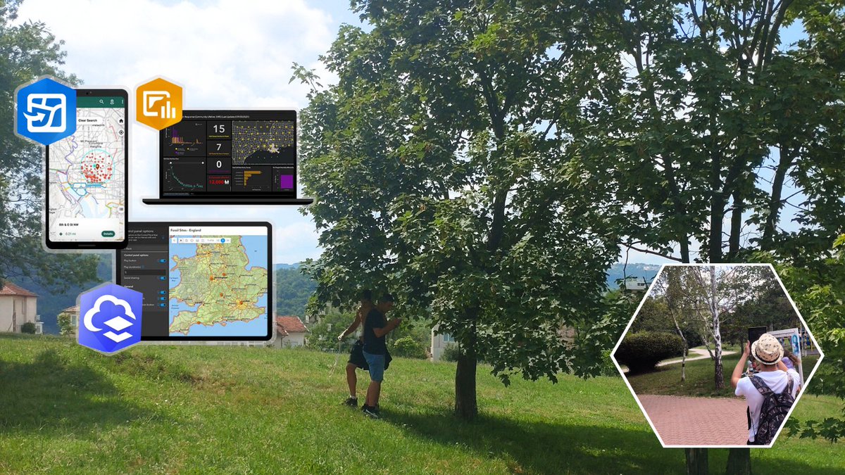 esribulgaria's tweet image. 📱Само с таблет и📏метър 12 десетокласници от Велико Търново картотекираха 495 броя 🌳дървесна растителност в парк &quot;Дружба&quot;, използвайки #ArcGISOnline, #ArcGISFieldMaps и #MapViewer за събиране и мониторинг на данните. 

#esri #MappingSkills #DataCollection #GISinSchool