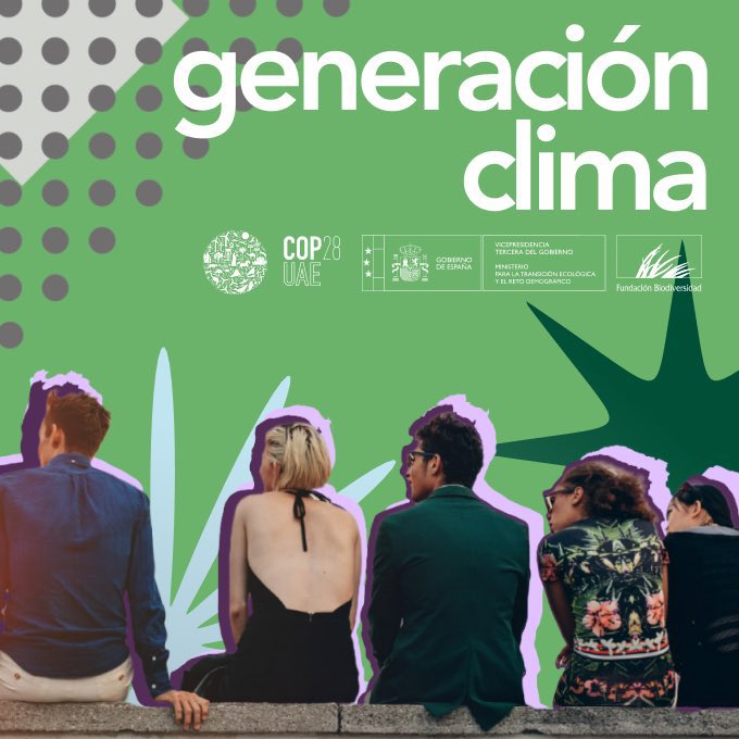 ¿Conoces #GeneraciónClima?
 
 ►► Jóvenes universitarios españoles podrán formar parte de la delegación española en la #COP28 en Dubai

→ Presenta tu proyecto antes del 18 de septiembre
 
+info generacioncop28.es