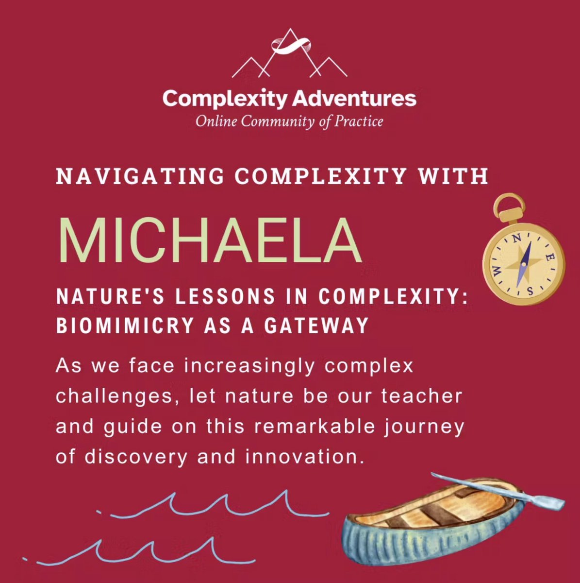 ComplexAdvent's tweet image. #NavigatingComplexity is a series of articles written by Adventurers in our community. 

We are featuring Michaela Emch&apos;s (@peltzi1, @EclosionsMC) article:

Nature&apos;s Lessons in #Complexity: #Biomimicry as a Gateway: buff.ly/3q3TUF7