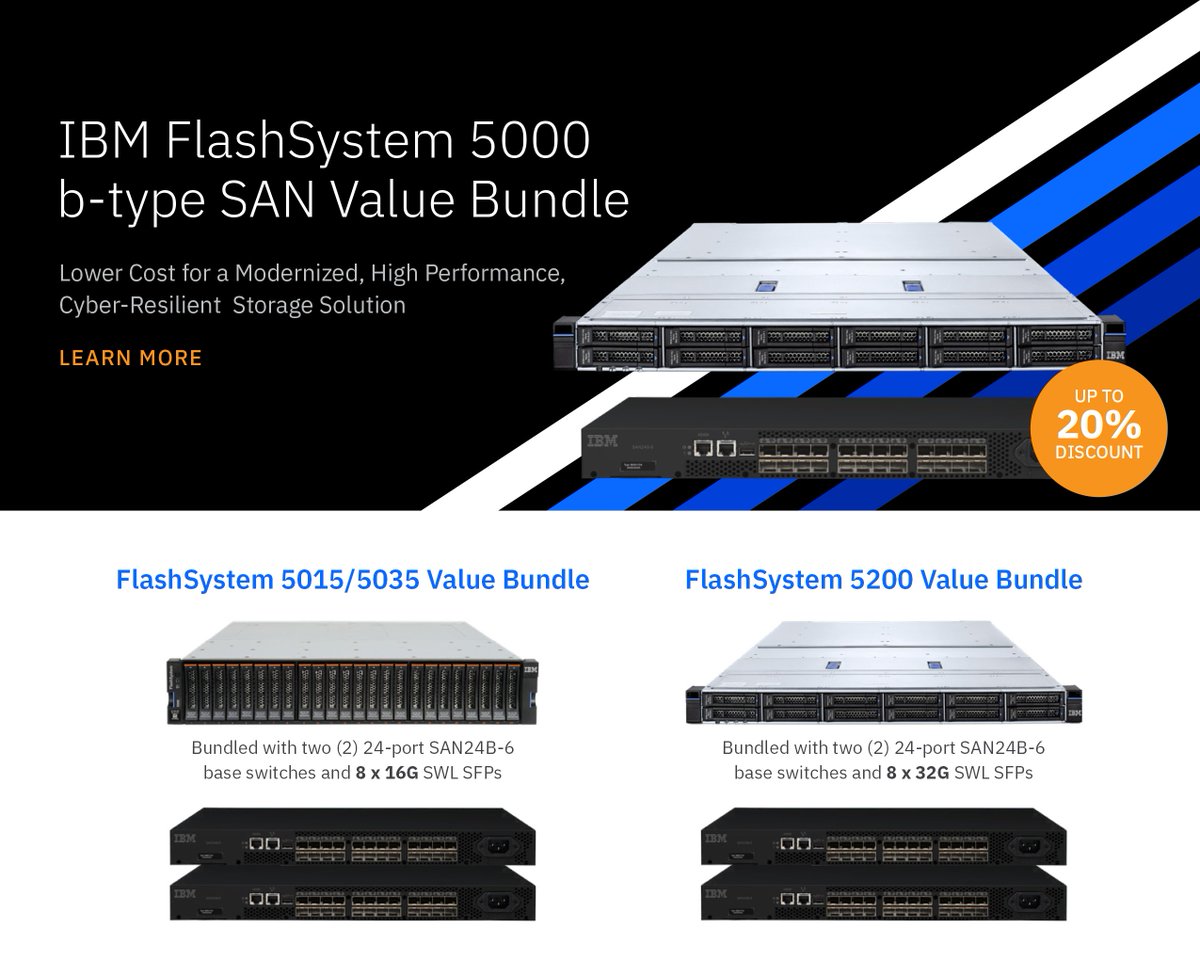Covenco's tweet image. 📢 Exciting News! 🚀 

IBM has unveiled its latest tech marvel – the all-new Entry FlashSystem and b-type SAN Value Bundle! 💡 

Get in touch today for more information and pricing! 
ow.ly/mQ8450PoFiy

#IBM #FlashSystem #StorageSolution #DataSecurity #UpgradeNow