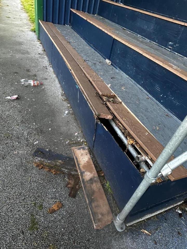 If anyone got any information regarding the damage to our facilities please can you get in contact. Or educate your kids that doing stuff like this just isn't right 🤬🤬🤬🤬 (1/2)