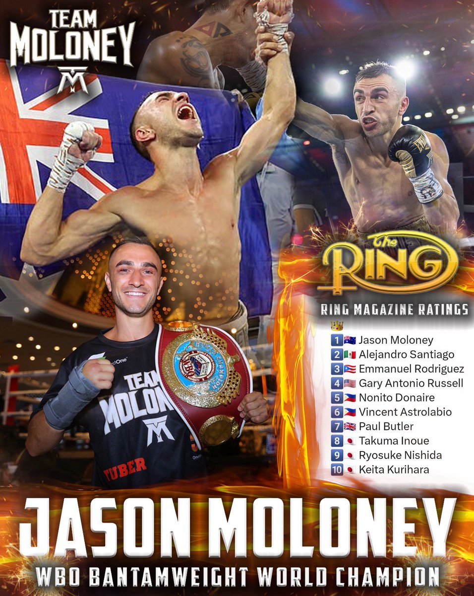 JasonMoloney1's tweet photo. The latest Ring Magazine World Ratings 👑 @ringmagazine https://t.co/PDJD3Mc4sP