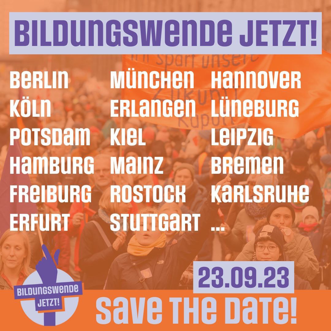 t4future_de's tweet photo. Eine Schule, die verstockt an überholten Strukturen festhält, statt sich den Herausforderungen der Zeit zu stellen, die selektiert statt inkludiert, isoliert statt vereint, schreckt viele ab. Die Community bei T4F hilft gegen Frust, wirklich hilft nur die #Bildungswende 👉 23.09! https://t.co/NZyNLdwMxy