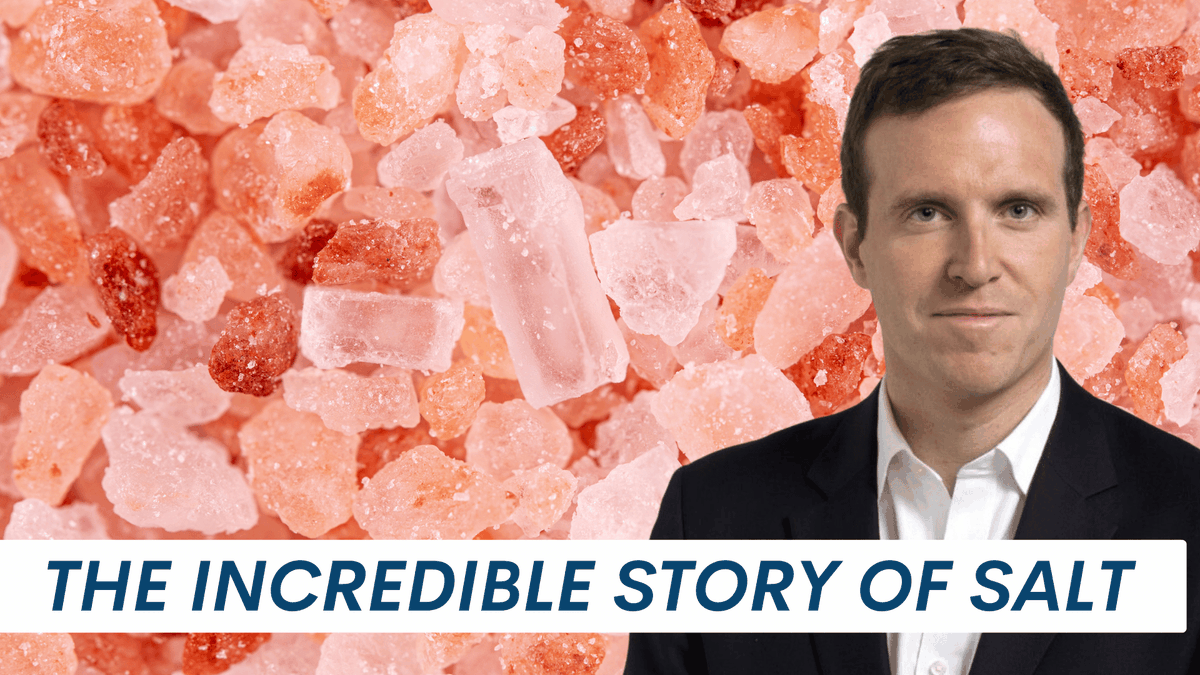 "Through salt you can learn the story of humanity"
- Ed Conway, author of Material World

Learn the incredible story 
🔗 youtube.com/watch?v=UrqDZ6…