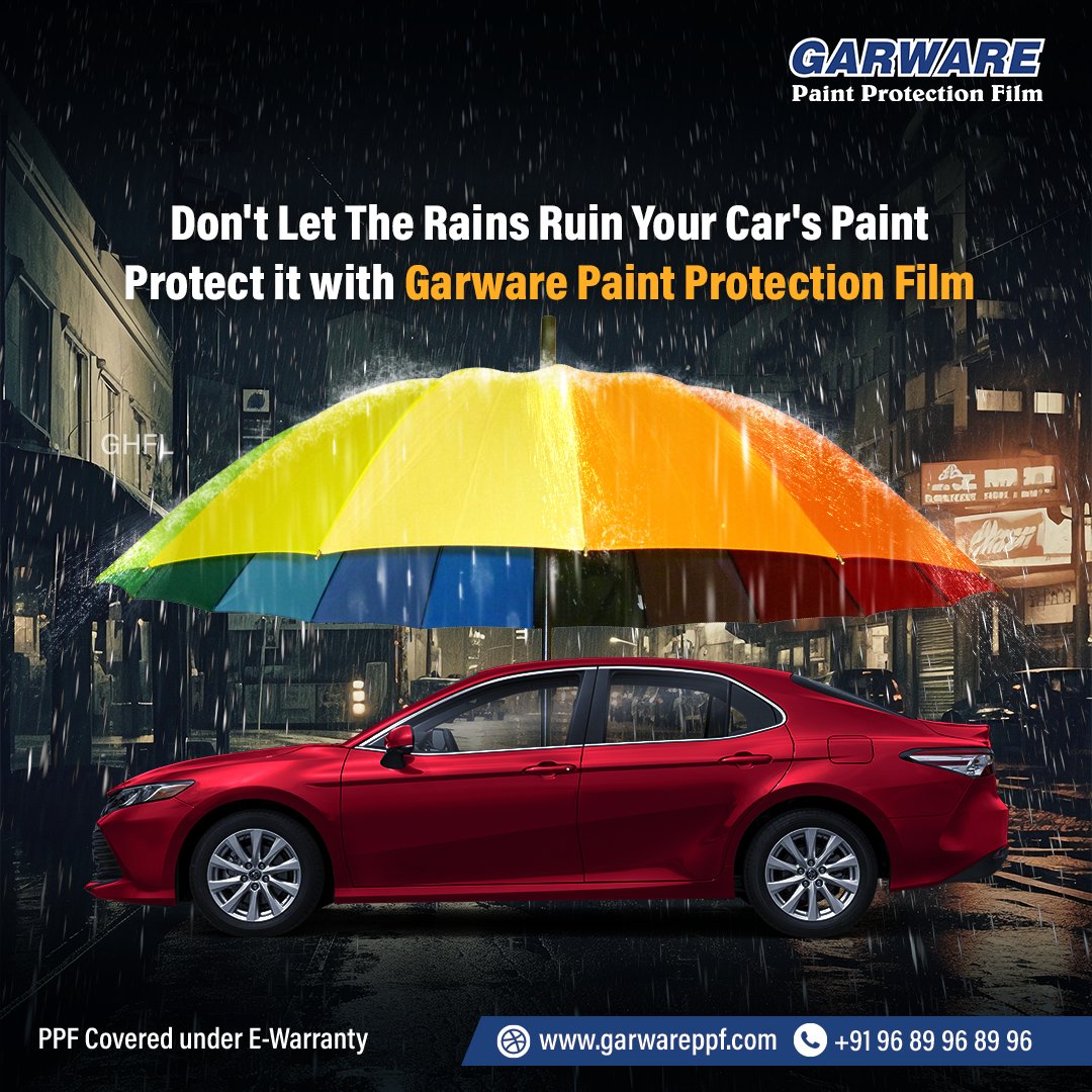 garware_ppf's tweet photo. No more parking under trees or scrambling for covers. With our Paint Protection Film, you're free to revel in the beauty of the rain, knowing your car is safe and protected!
Contact us at +91 96 89 96 89 96 to know more about our Paint Protection Film.
#RainDefender #carcare https://t.co/LsHf2CnNbZ