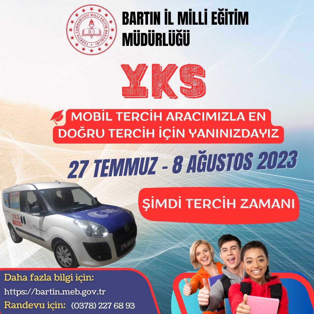 Geçen yıl sel afeti sonrası faaliyete geçirdiğimiz Mobil Tercih Aracımız bu sene de öğrencilerimize hizmet vermeye devam ediyor..
Ayrıntılar👇
meb.ai/5p4xUC

<a href="/tcmeb/">Millî Eğitim Bakanlığı</a> 
<a href="/tcbartinvalilik/">T.C. Bartın Valiliği</a> 
<a href="/OuzhanACAR7/">Oğuzhan ACAR</a>