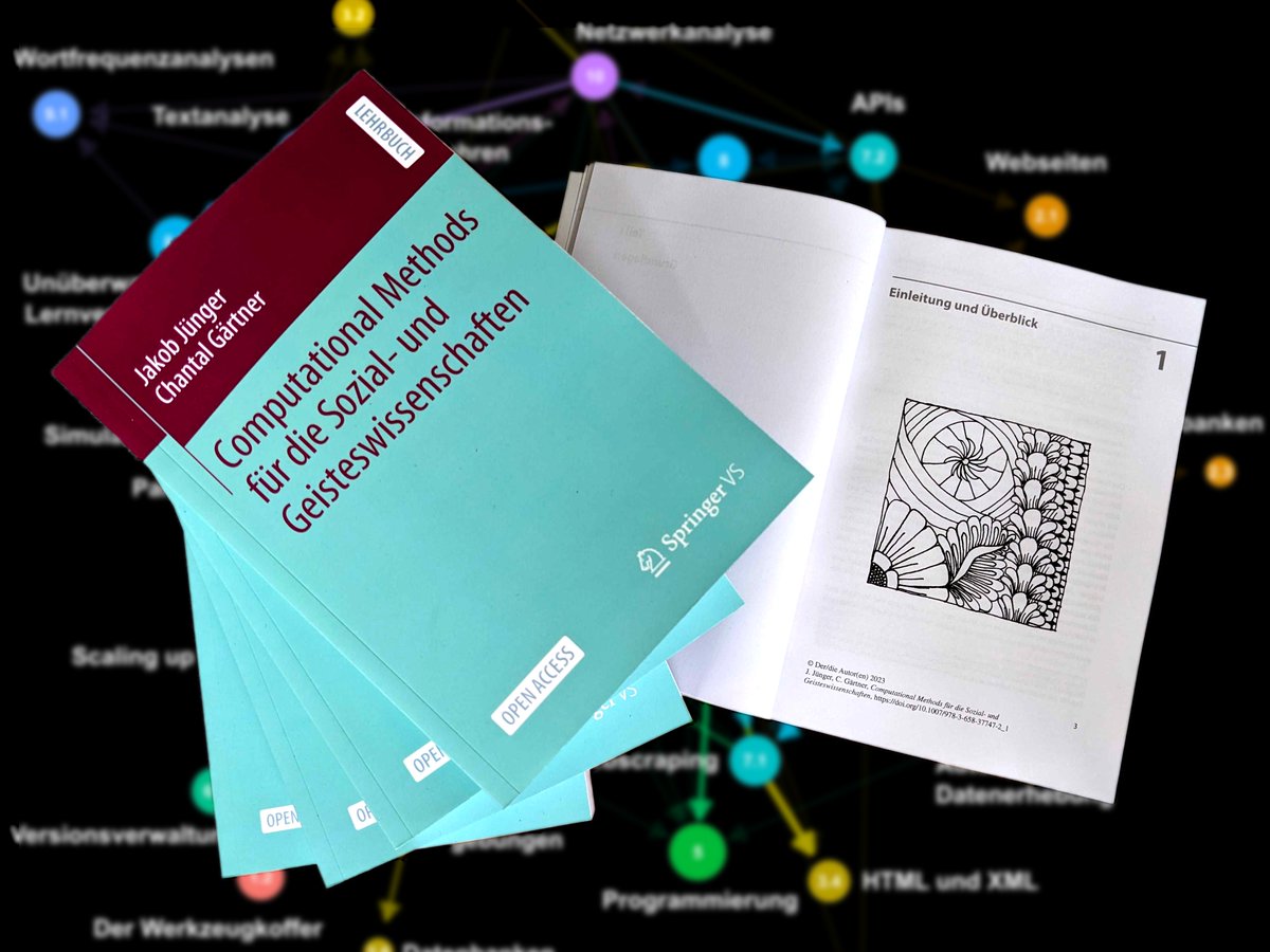 We present: our brand new German language Computational Methods textbook! 🥳It’s for everybody in the social sciences and the digital humanities who wants to get started, learn the basics and dive into automated data collection and analysis. link.springer.com/book/10.1007/9…