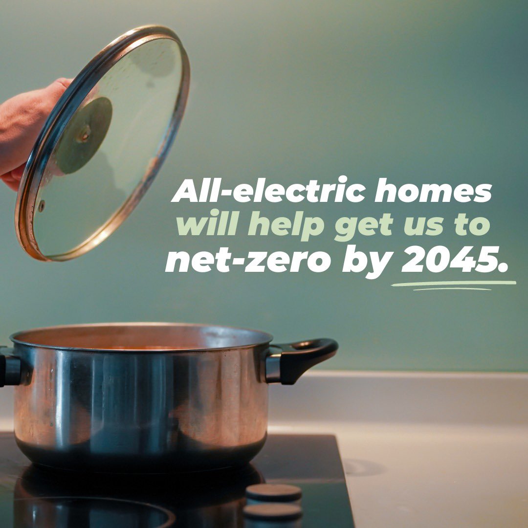 LilyDAmbrosioMP's tweet photo. Right now, a new all-electric home already has lower emissions than the gas alternative. And as we work towards 95% renewable energy by 2035, the emissions from an all-electric home will only go down. https://t.co/iBJSd9RROm