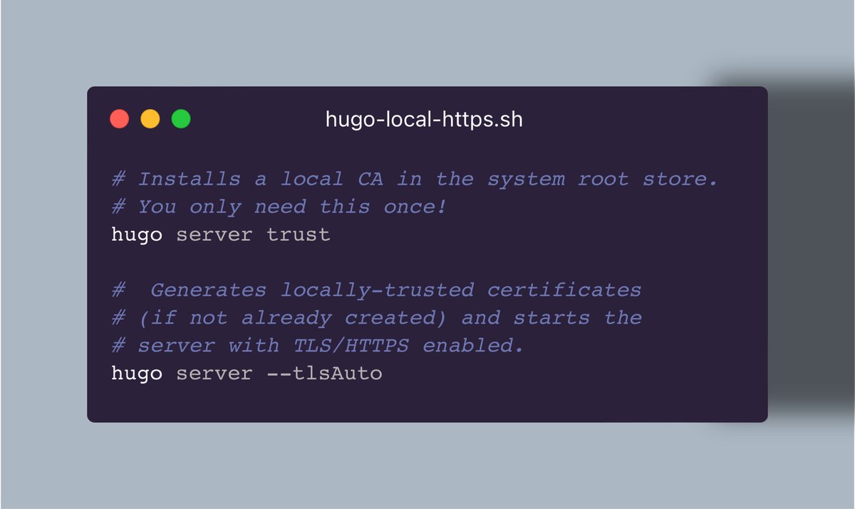 You can run your <a href="/GoHugoIO/">GoHugo.io</a> site locally with HTTPS 👇