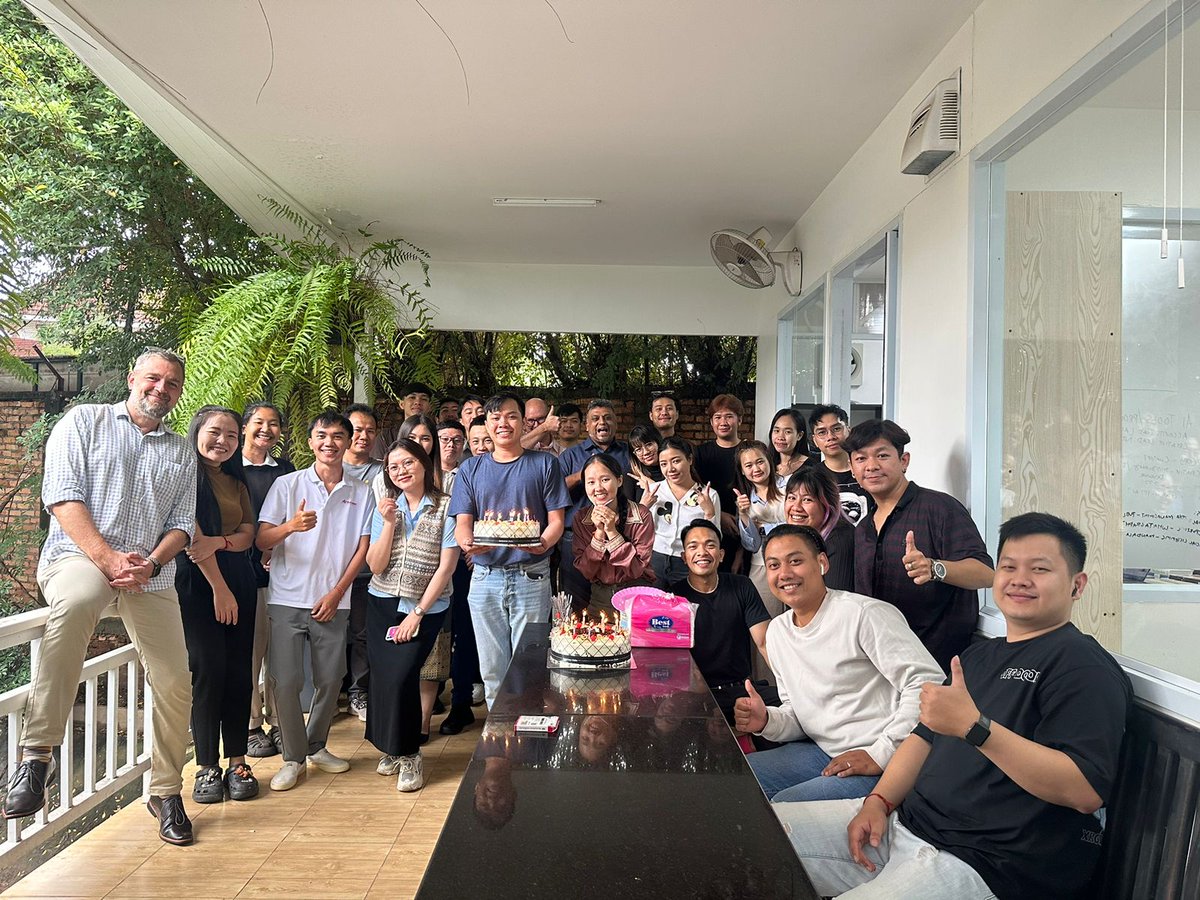 JC_LAO's tweet photo. J&amp;C Big Family: Happy birthday Nak! Wish you all the best!! 
#jclao #birthday #team #vientiane #laos https://t.co/wcDqbkaSmk