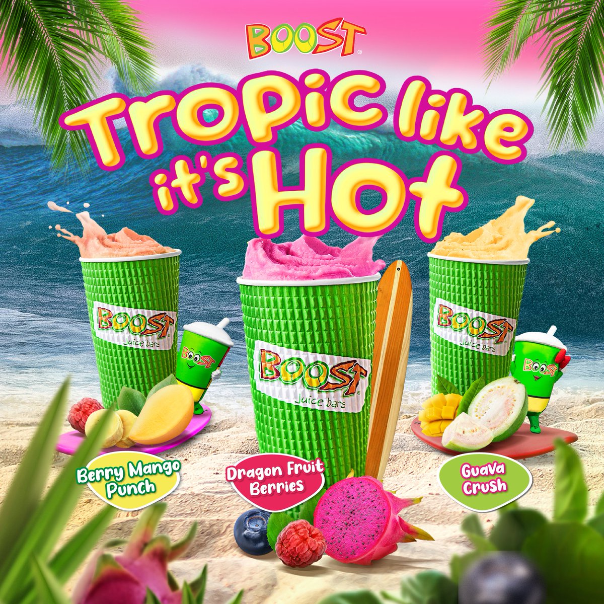 BoostBrunei's tweet photo. 🌴 Tropic like it��s hot this August with our local fruits juice goodness! 🍹🌞 Get ready for a tropical vibe as with irresistible thirst-quenching drinks of Berry Mango Punch, Dragon Fruit Berries &amp; Guava Crush! 🥤✨

🥭 Berry Mango Punch
🍓 Dragon Fruit Berries
💜 Guava Crush https://t.co/JZyeb2XkmL