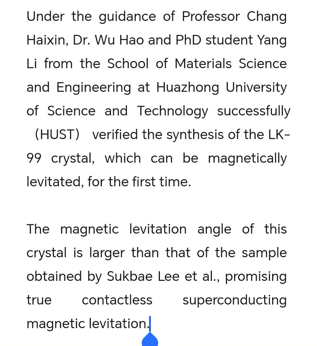 strangerbbc's tweet image. Successful replication of room temperature superconductivity experiment!

【LK-99验证-哔哩哔哩】 b23.tv/6kQ9nAk

＃superconductivity
＃LK99