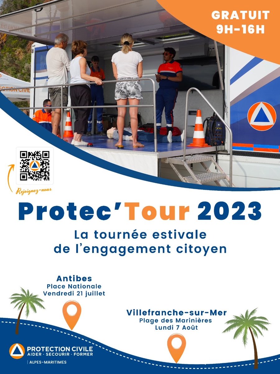 Villefranche06's tweet image. 📢🌞A noter sur votre Agenda ! 
Le Protec’Tour fait escale à Villefranche-sur-Mer le lundi 7 août 🏖Animations gratuites - Plage des Marinières de 9h à 16h  
+ d’infos : protectioncivile06.org
#myvillefranchesurmer #protectioncivile #Protec'Tour
#AlpesMaritimes #CotedAzurFrance
