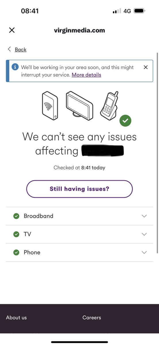 josh89barker's tweet photo. @virginmedia Already checked and it shows it’s all fine https://t.co/KbEytkmbdk