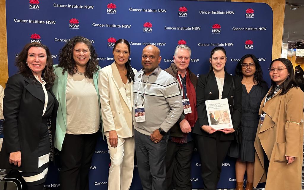 Thank you @CancerNSW for the valuable opportunity for our team to share knowledge at the 2023 Cancer Innovations Conference! 

Many thanks to emcee <a href="/JaniceKPetersen/">Janice Petersen</a> for their support of multicultural communities.

mhcs.health.nsw.gov.au/about-us/campa…

#CancerInnovations #MulticulturalHealth