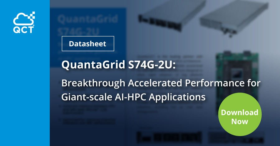 QuantaQCT's tweet photo. As our server to introduce the NVIDIA Grace Hopper Superchip in conjunction with NVIDIA MGX architecture, the #QuantaGrid S74G-2U delivers optimized performance for memory-intensive #AI and #HPC applications. Download the datasheet to learn more: https://t.co/YiNkzZl5vO https://t.co/duTsXKFaKf