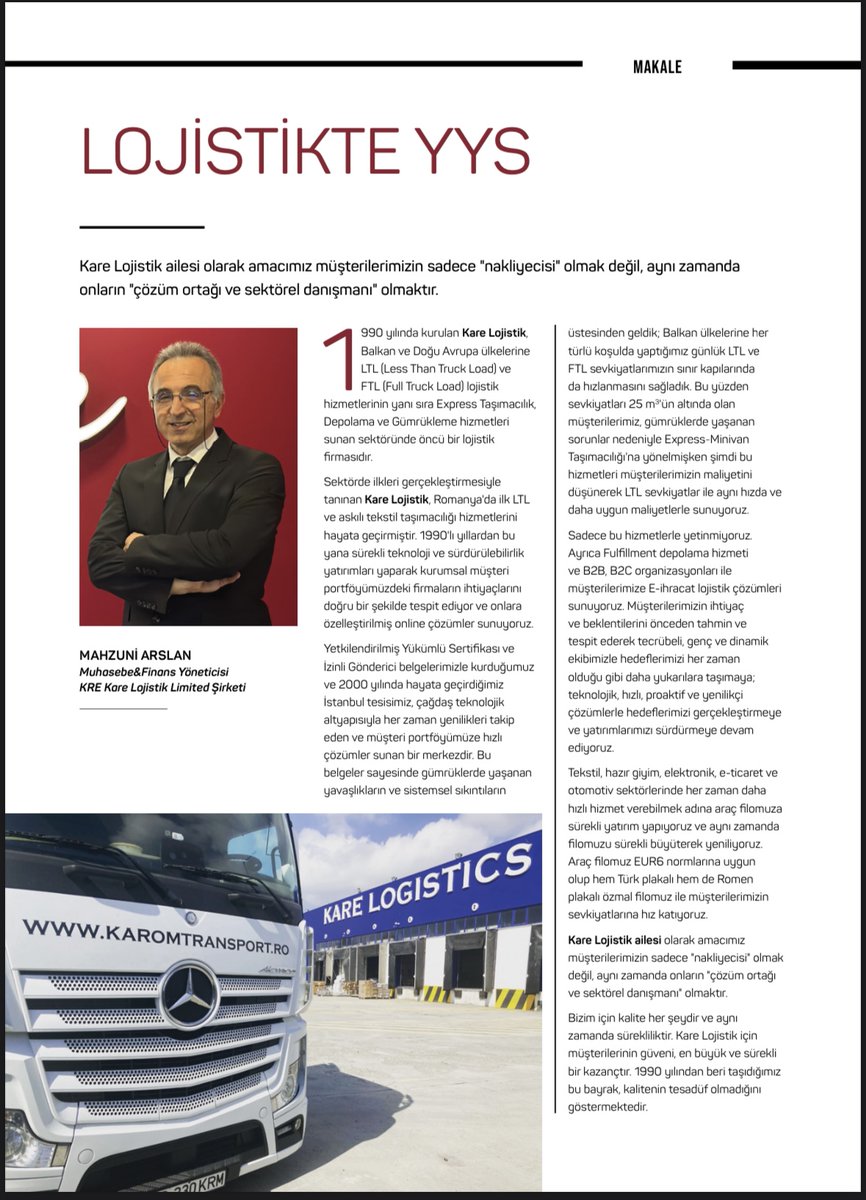karelogistics's tweet photo. 🟥 Yeşil Hat dergisinin Ağustos ayında "LOJİSTİKTE YYS"

#yysd #yesilhat #karelojistik
@dernegiyukumlu https://t.co/Qxwdv704rz