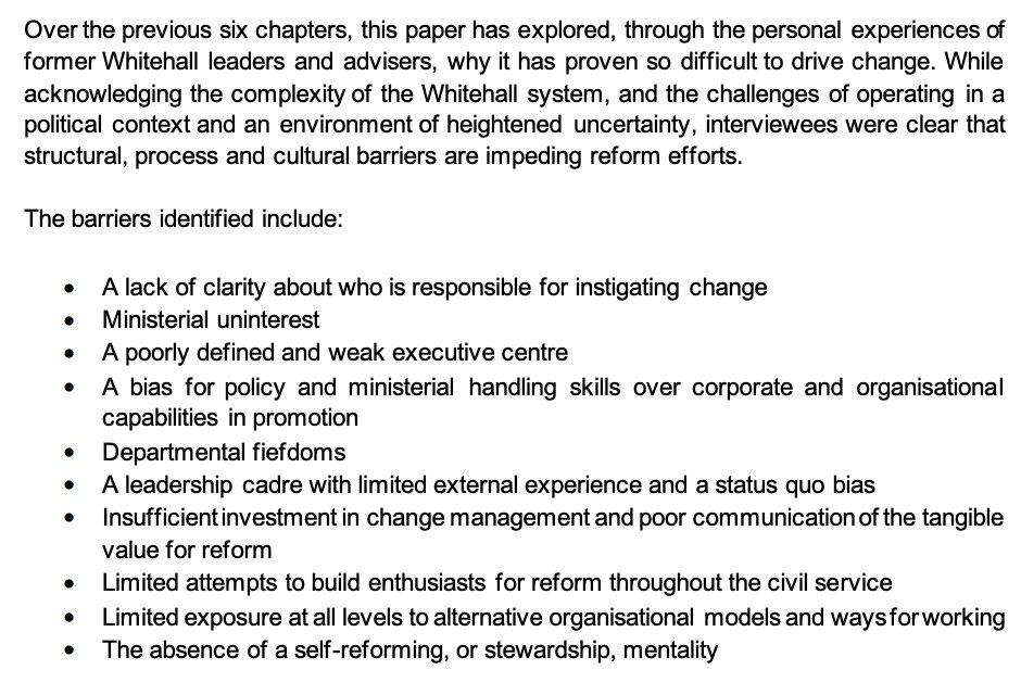 Pleasure to co-author w. @ce_pickles, a major output to inform our Whitehall work 🏛️ If you understand blockers to reform, new ideas for changing system can really have an impact 🦾 @stkaye @Patrick_S_King @_rachael_powell + I will be setting these out in near future 👀