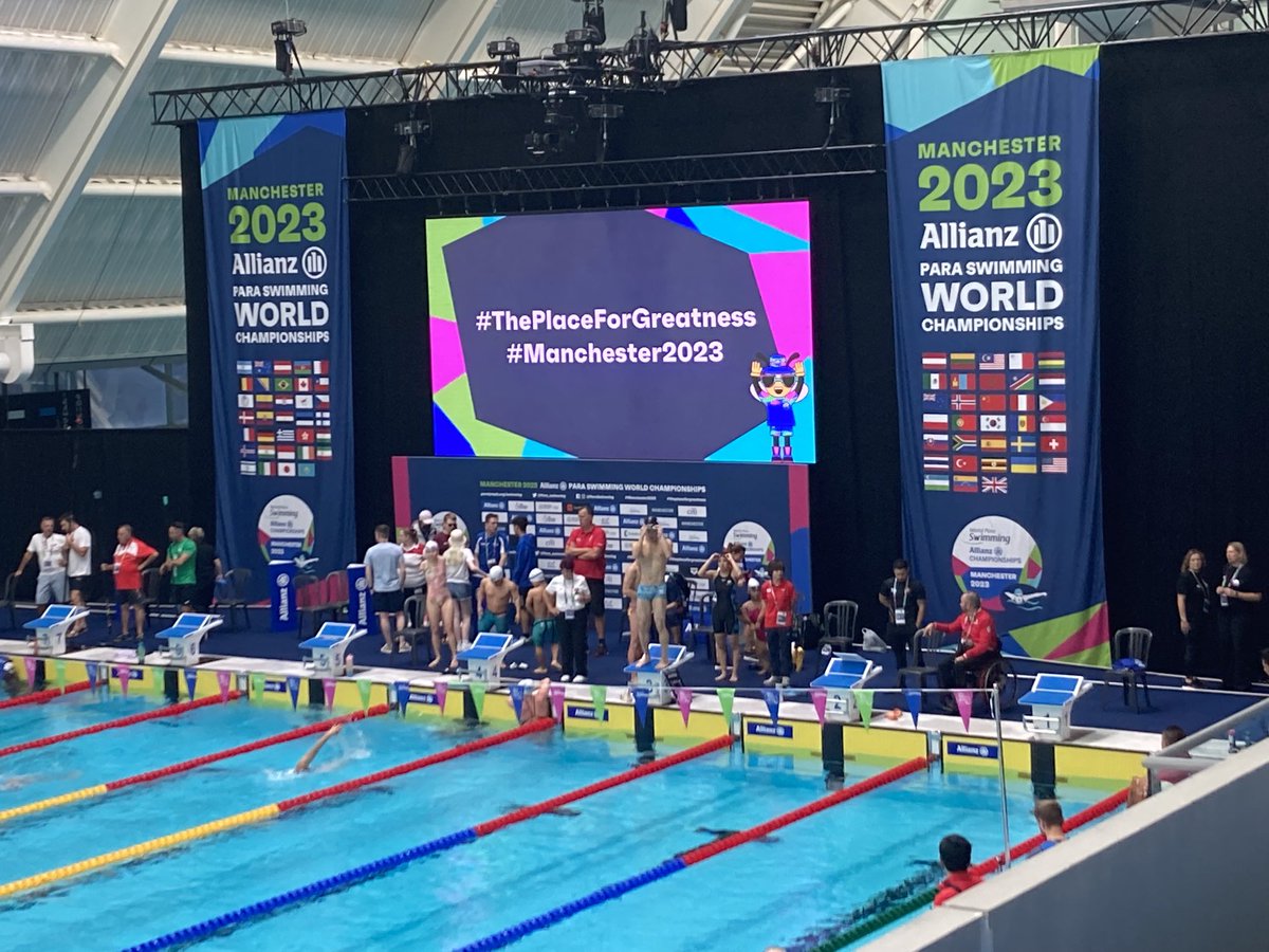 #ThePlaceForGreatness #Manchester2023 Buzzing for the Heats of the ⁦@Para_swimming⁩ this morning! Come on ⁦@ParalympicsGB⁩ ⭐️⭐️