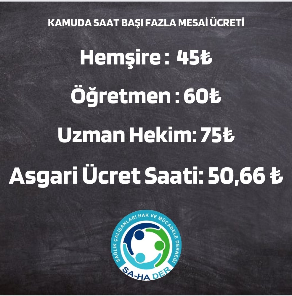 Emeğimizin ederini istemeye devam edeceğiz ta ki siz bizi görene ve duyana kadar. Bugün meydanlarda yaptığımız işin ne denli nitelikli olduğunu göreceksiniz.
<a href="/SaHaDernegi/">Sağlık Çalışanları Hak Ve Mücadele Derneği</a>  
<a href="/drfahrettinkoca/">Dr. Fahrettin Koca</a> #SağlıkçıdanKocayaMektup