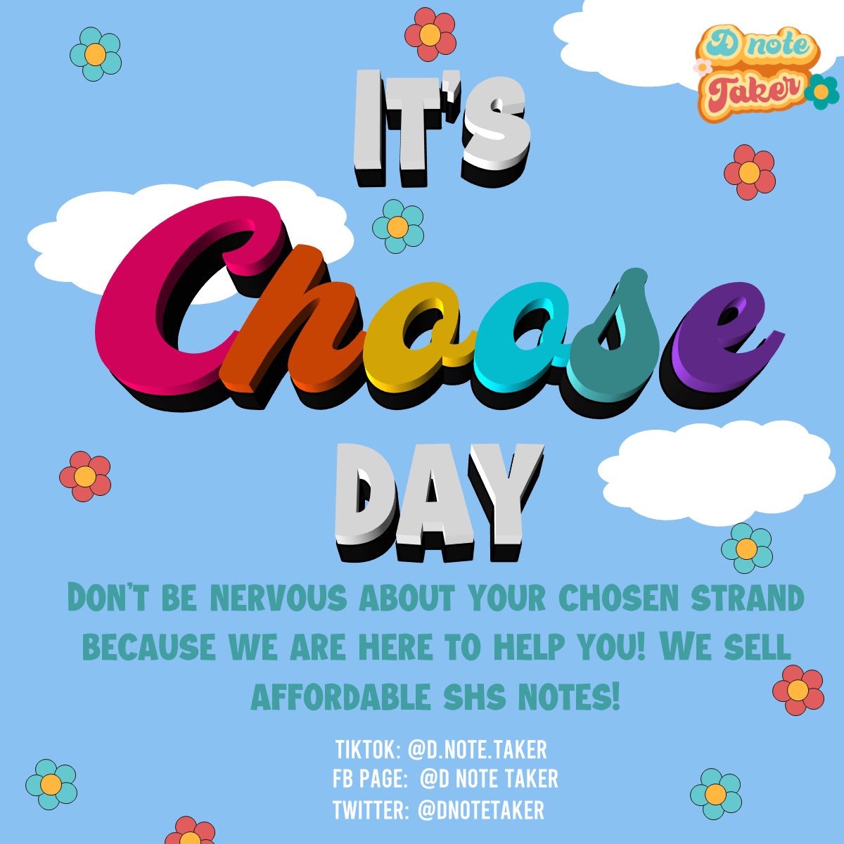 dnotetaker's tweet photo. 📝 it’s CHOOSE-DAY! 🛒 We got your back! 👯‍♀️We offer affordable shs notes that will guide you throughout your shs journey 📔! 

💬for inquiries just dm us! 

💸PRICES ARE SLIGHTLY NEGOTIABLE 💸

#STEM  #abm #humss #shsnotes #seniorhighschool #digitalnotes #printablenotes https://t.co/q8oImVRq58