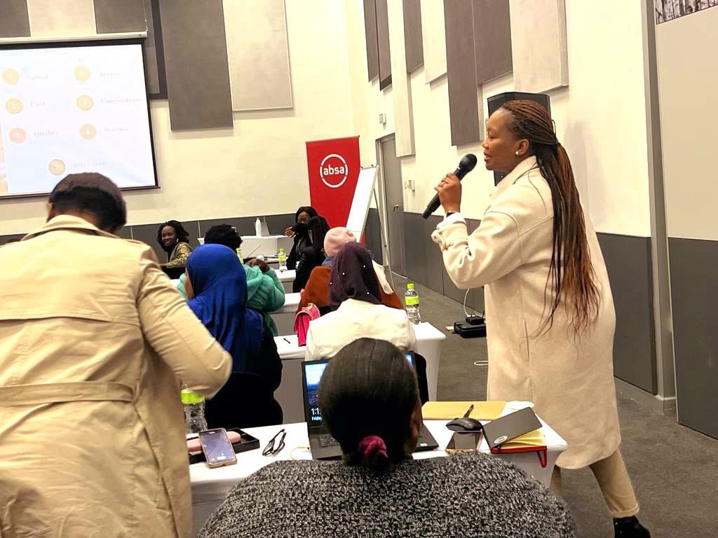 AbsaBotswana's tweet photo. Absa Bank Botswana, is excited to announce a unique initiative called ‘’Reimagining your Business for a better future" aimed at empowering and uplifting women entrepreneurs in Botswana. The first workshop of this Series took place on the 28 July at the Travel Lodge in Gaborone. https://t.co/DbqvuAuWXR