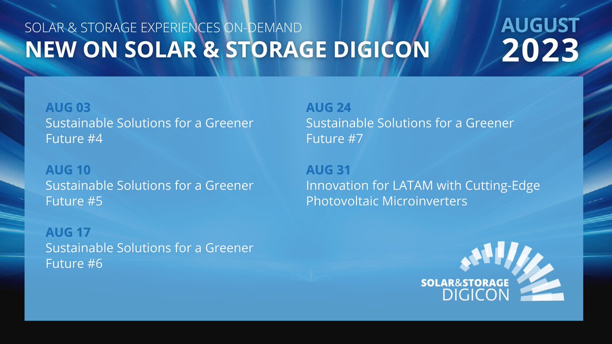 Solar & Storage DigiCon powered by JF4S & IBESA tweet media