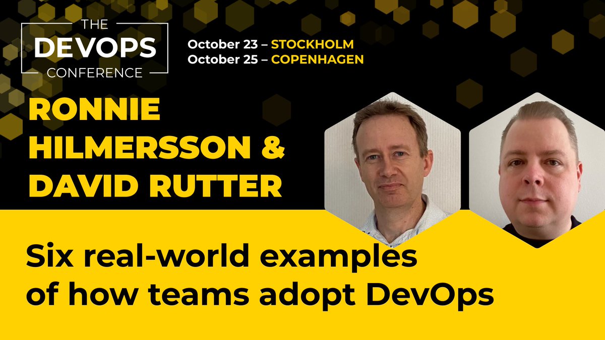 Eficode's tweet photo. This year at #TheDEVOPSConference, we’re excited to announce David Rutter and Ronnie Hilmersson as our newest speakers, who will discuss #WirelessCar's #DevOps journey in 2016 in detail, and give 6 real-life examples of how their teams adopted DevOps.
https://t.co/gtkLRVeSEP https://t.co/9SBkNYfHOJ