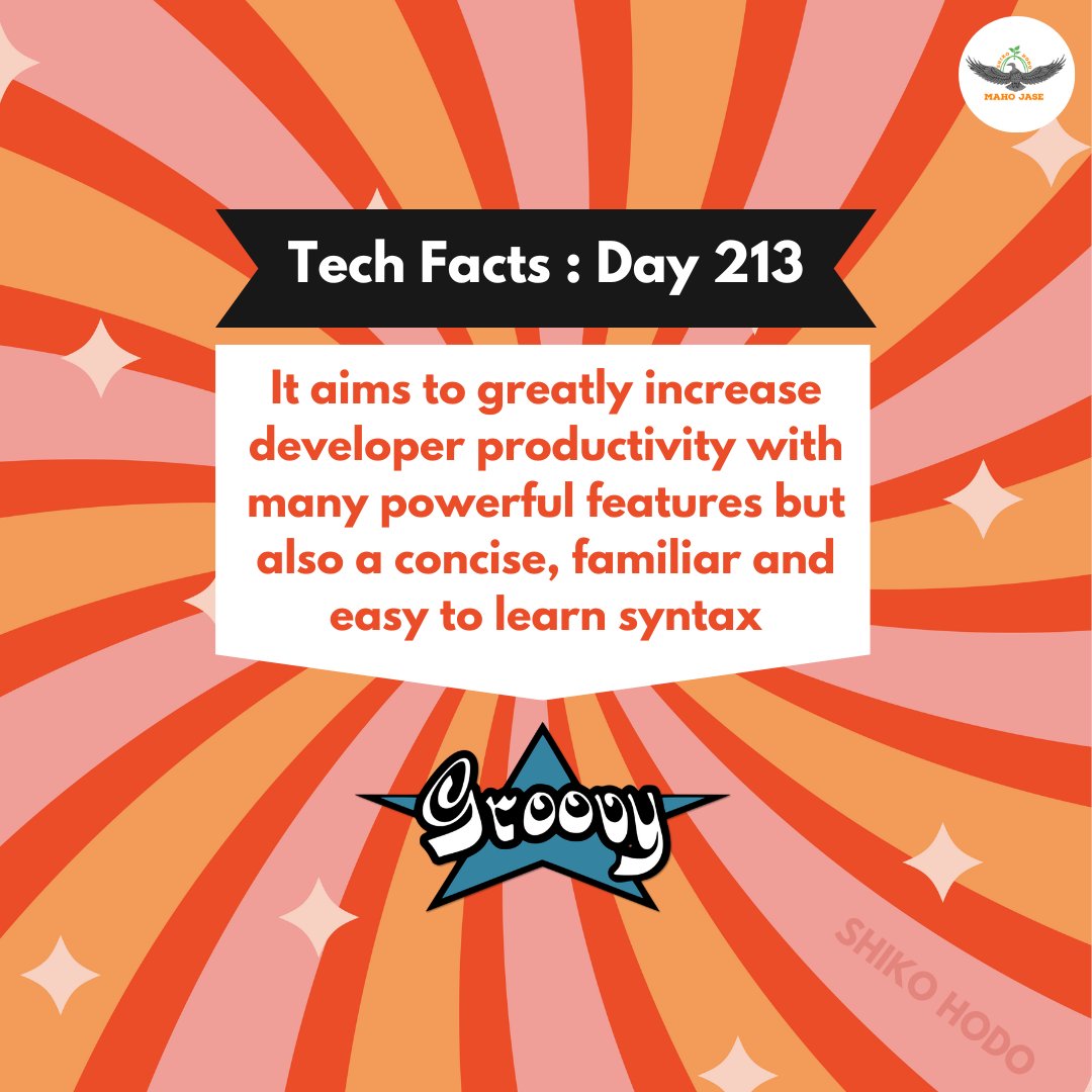 mahojase's tweet image. Tech Facts: Day 213
#groovy #groovyprogramming #groovyfacts #groovytechnical #coding #development #technicalcourse #coding #dailytechfacts #mjit