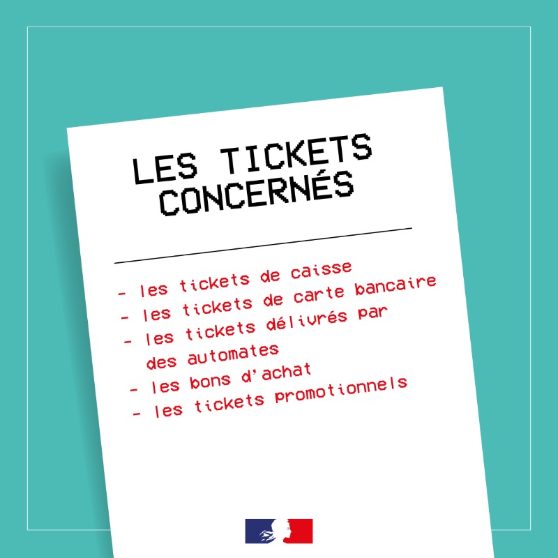 Ecologie_Gouv's tweet photo. Chaque année en France, près de 30 milliards de tickets sont imprimés et souvent jetés à la poubelle. À partir du 1er août, pour limiter ce gaspillage, ils ne seront imprimés que sur demande des clients. 
@christophebechu @economie_gouv @dgccrf