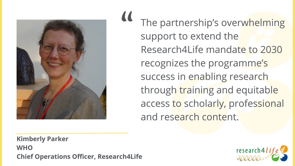 R4LPartnership's tweet photo. 🎉 Exciting News! Research4Life's mandate has been extended to 2030.  Our commitment to provide free/low-cost access to scholarly content for 11,000+ institutions in 125 countries remains strong. 🤝

Read more https://t.co/LHAjPIxQ1m https://t.co/pM6y8sx4T7