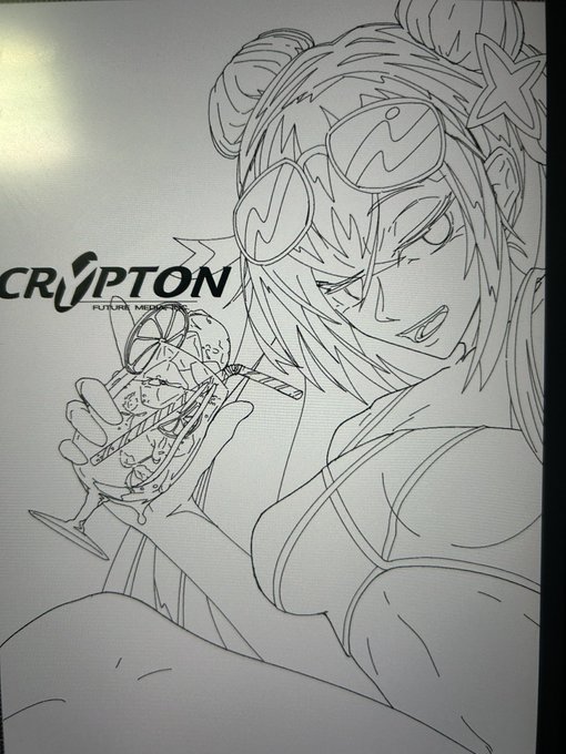 クリプトン、ロゴ使っていいのかわかんないから描いた(脳筋)