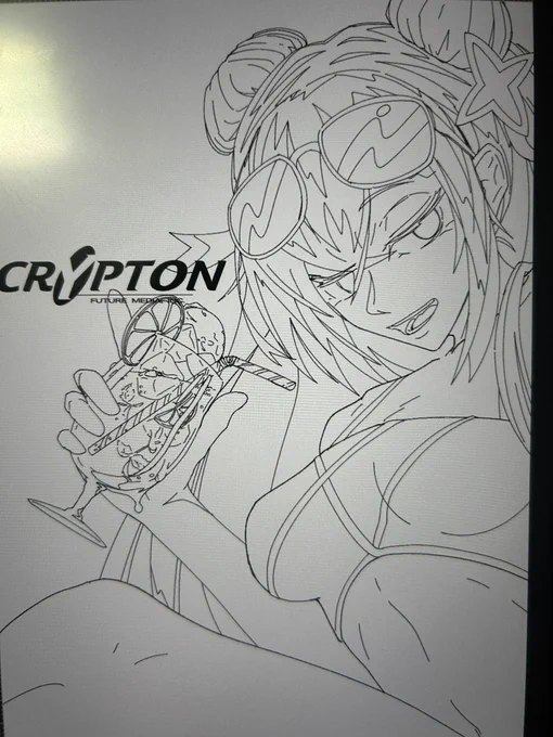 クリプトン、ロゴ使っていいのかわかんないから描いた(脳筋)