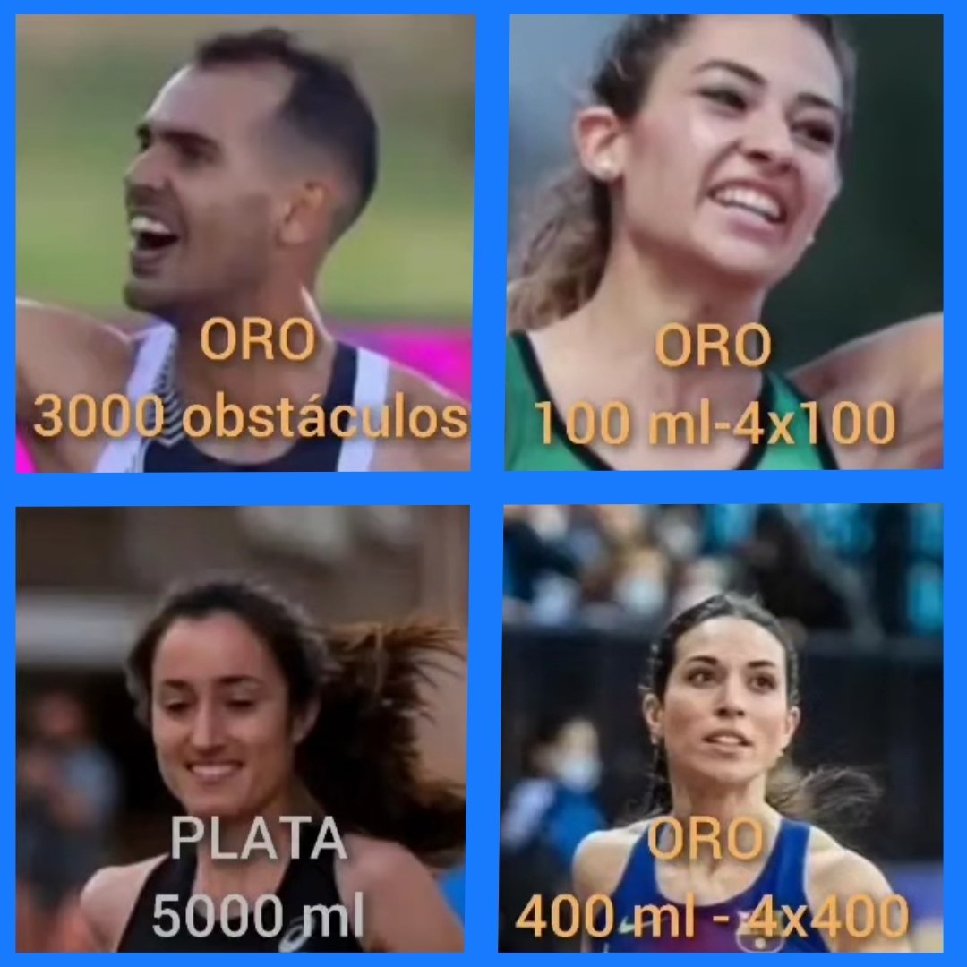 PoliciadeBurgos's tweet photo. Desde el equipo @ApoloAtletismo de la @PoliciadeBurgos queremos felicitar a l@s atletas burgaleses por sus éxitos en el campeonato de España🇪🇦
🥇Lucía Carrillo 👉 100 y 4x100
🥇Eva Santidrián 👉 400 y 4x400
🥇Daniel Arce 👉 3000 obstáculos
🥈Cristina Ruiz 👉 5000

¡Enhorabuena!👏 https://t.co/w31NDZwmkb