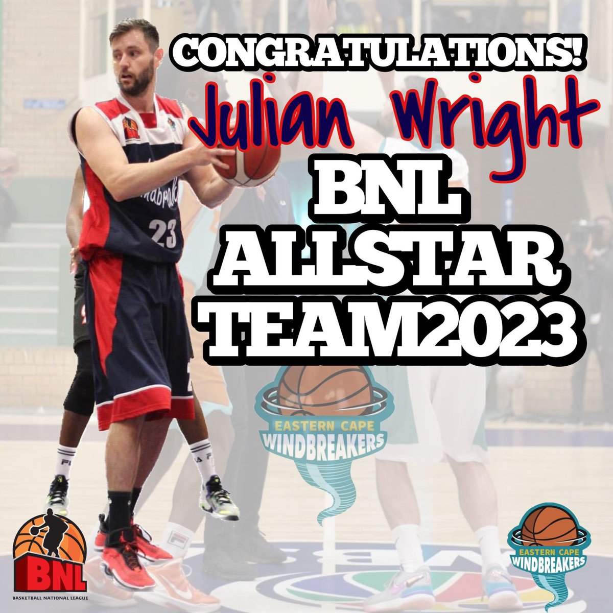 WindbreakersEC's tweet photo. Congratulations 🎉 Julian Wright our #ECWindbreakers🌪️ captain for making the #BNLSA #AllStarTeam for 2023 season #OneTeamOneDream https://t.co/zwbN8Ms4cV