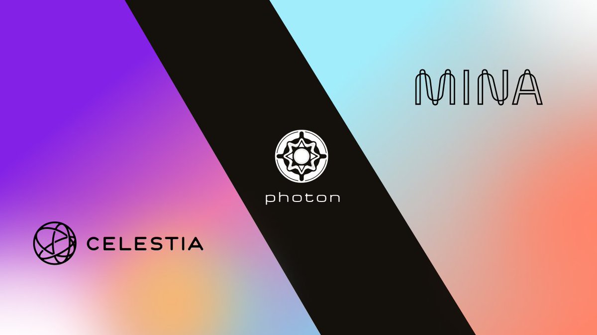 yunusguerlek's tweet photo. Photon Bridge to connect the lightest blockchain @MinaProtocol with light nodes of @CelestiaOrg. Mina’s data availability problem is now solvable with Celestia's modular design.

Let’s dive in on the problem, how we have solved it, and why it was a pain to solve! https://t.co/IL9sXlFJxI