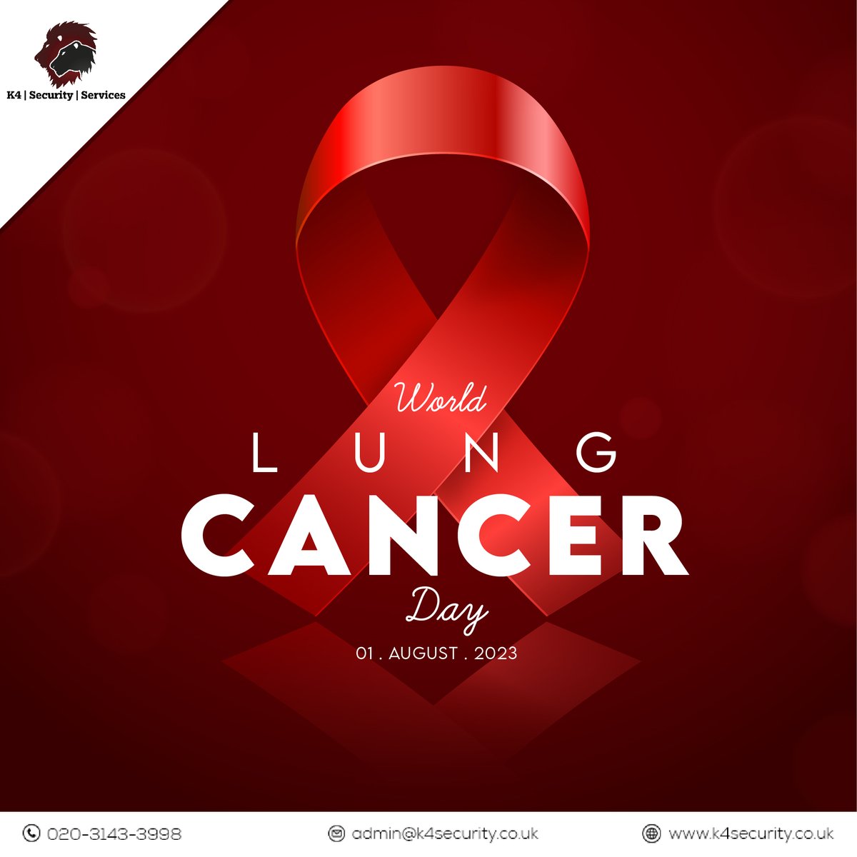 #LungCancerAwareness #BeatCancer #TogetherWeStand #K4Security #CancerWarriors #SupportLungCancerPatients #SpreadLove #CancerFreeWorld #TogetherStrong #HopeAndLove