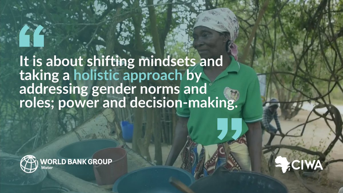 ciwaprogram's tweet photo. Male resistance to sharing power can stifle #women's voices 👩🏾🦱 in water management decisions critical to #livelihoods 💧
@ciwaprogram aims to shift mindsets to equitable decision-making and overcome institutional barriers 🏦
NEW blog https://t.co/ZnQuGUqnyX
#NileMonth #NileDay https://t.co/l02NYtcWEp